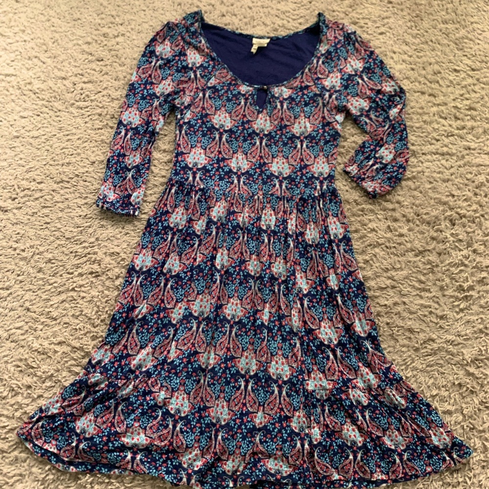 Boho chic long sleeve knit dress